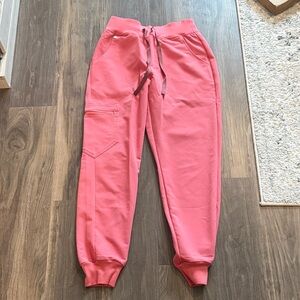 Figs High Waisted Zamora Joggers in Desert Rose